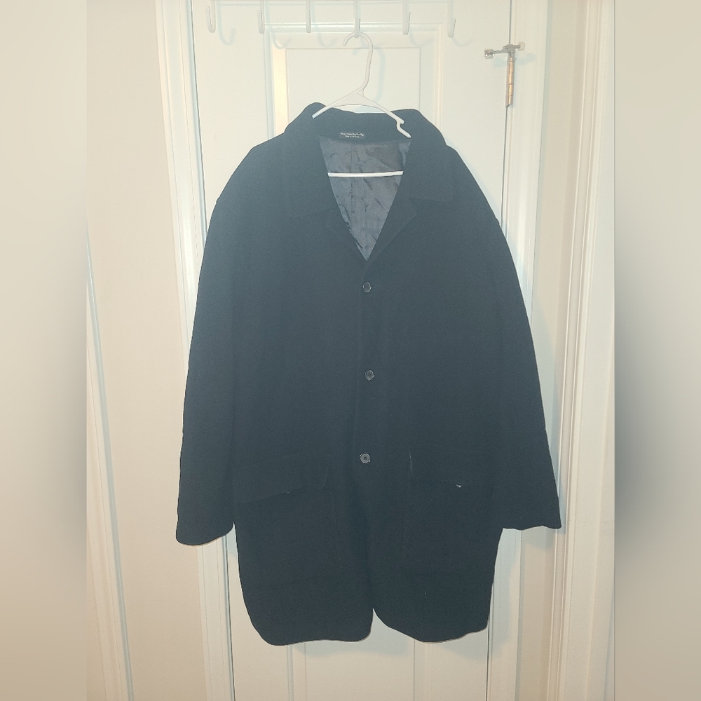 Barrington Trench Wool Coat Sz L 48 (Ts-E3)